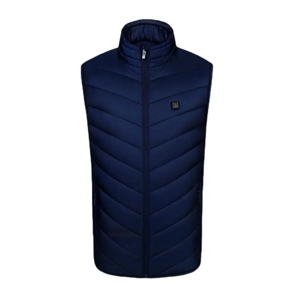 

Carbon Fiber Heating Jacket Usb Vest for Men Women with 3 Temp Modes 4 Heating Zones Windproof Stand Collar Unisex for Winter