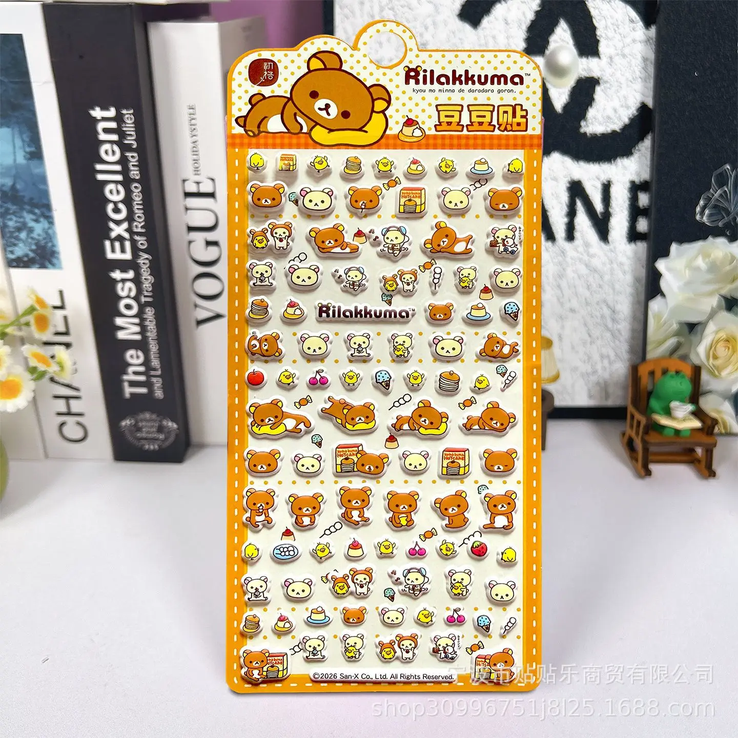 Cartoon Kawaii Rilakkuma Beanie Bubble Sticker Kawaii Anime Dreidimensionale 3D Puffy Bulk Aufkleber DIY Spielzeug Aufkleber Geschenk – Detail 6