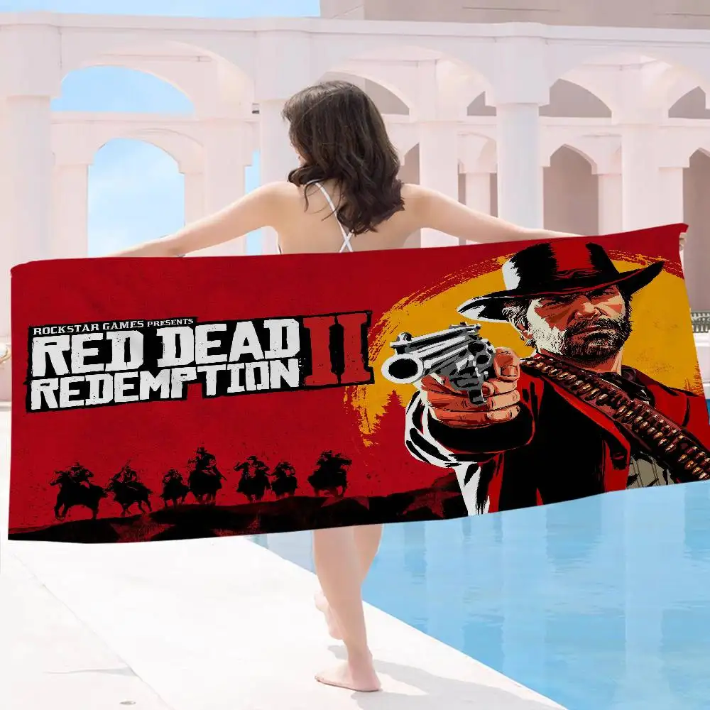 Game R-Red D-Dead R-Redemption Big Microfiber Beach Towels Quick Dry Towel Sand Beach Towels Pool Towel for Travel Swim Pool