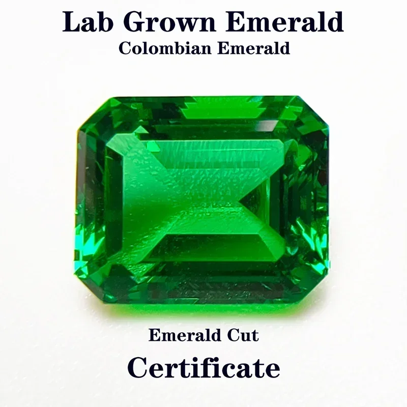 

Lab Grown Columbia Emerald 9x11mm Cut for Jewelry MakingDIY Ring Necklace Earrings Materials Selectable Certificate