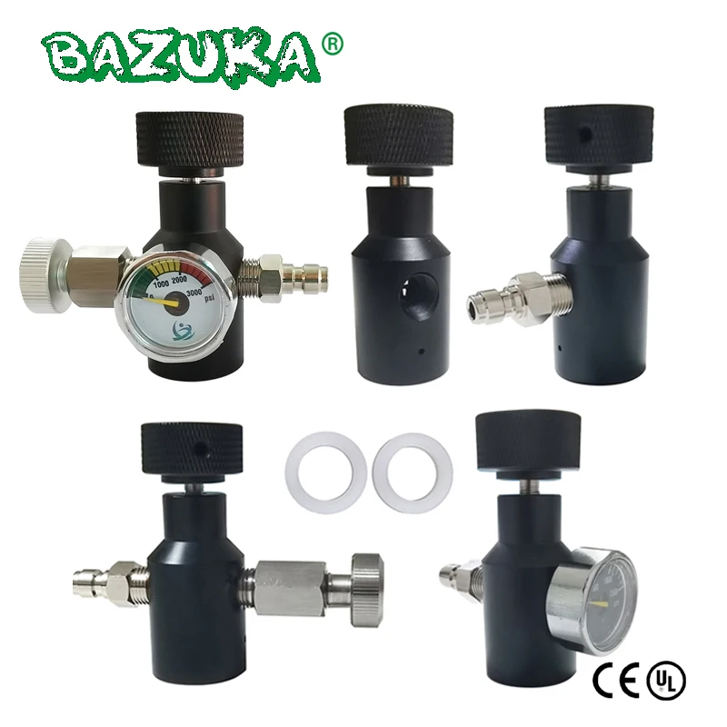 Soda Water Accessories CO2 Cylinder Tank UFA Universal Fill Adapter Quick Charging HPA Adapter On/Off With Vent Bleed Valve