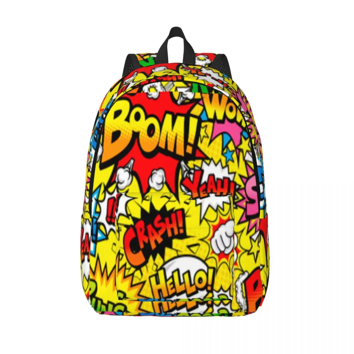 Superheroes Comic Book Collection Pop Art Quotes Backpack Middle High College School Student Bookbag Teens Daypack Outdoor