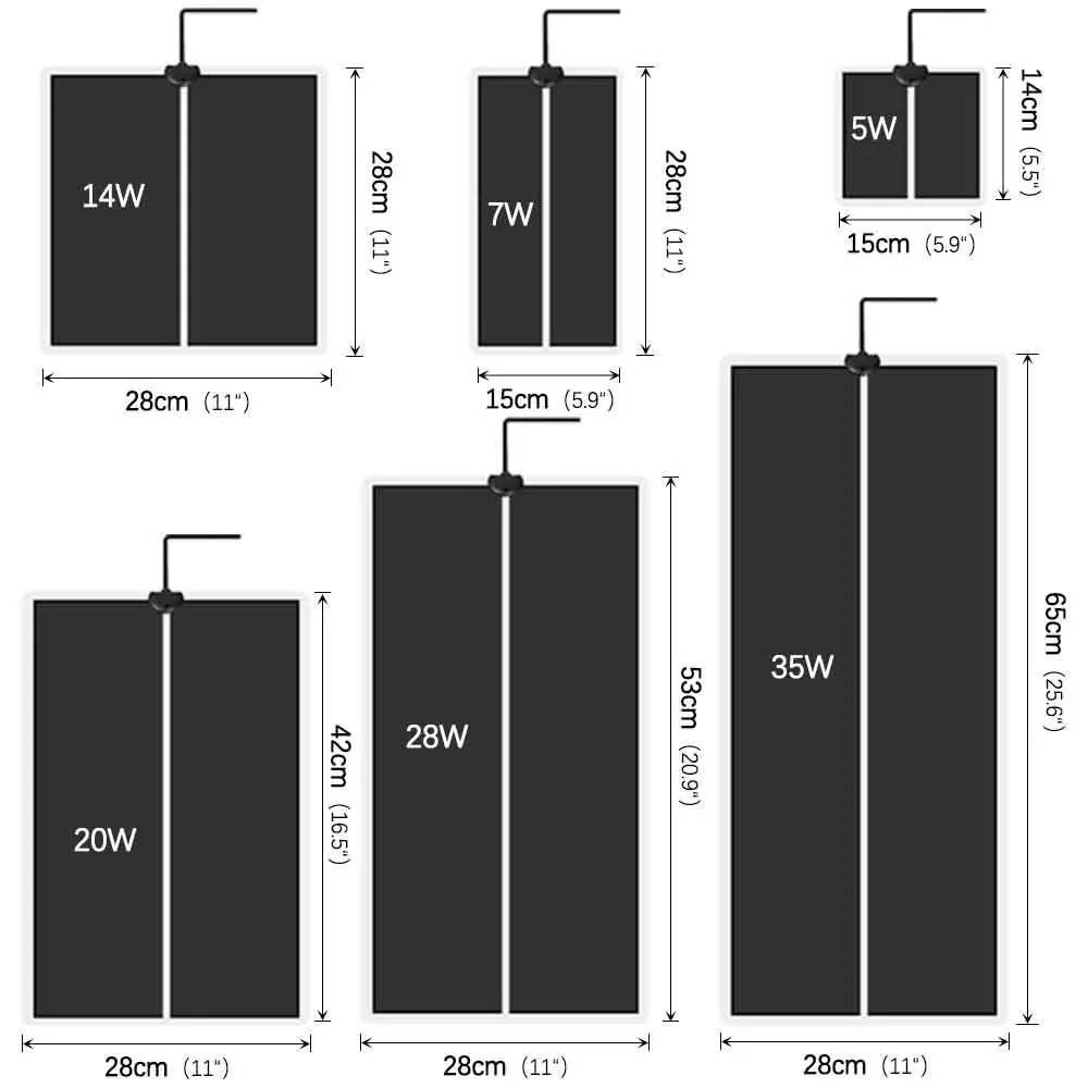 35W-5W Pflanzen Sämling Heizkissen Wasserdicht Wärmer Wärmekatte Temperatureinstellung Unter Tank Pad für Schildkröte Schlangen Eidechse