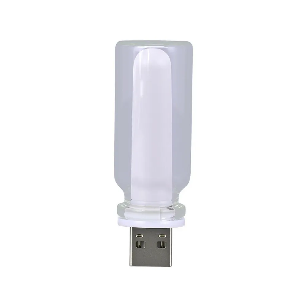 Multicolor Car Ambient Lamp Touch Switch RGB LED Car Interior Light Flickering Flame Light Clear Glass Night Light Bulb