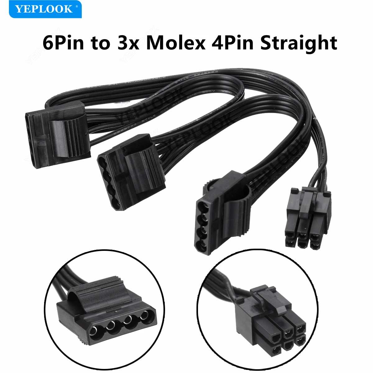 

Original Seasonic 3 Molex 4Pin IDE PATA Fan Power Cable for Seasonic SS-660XP2, SS-760XP2, SS-860XP2, SS-1050XP3, SS-1200XP3 PSU