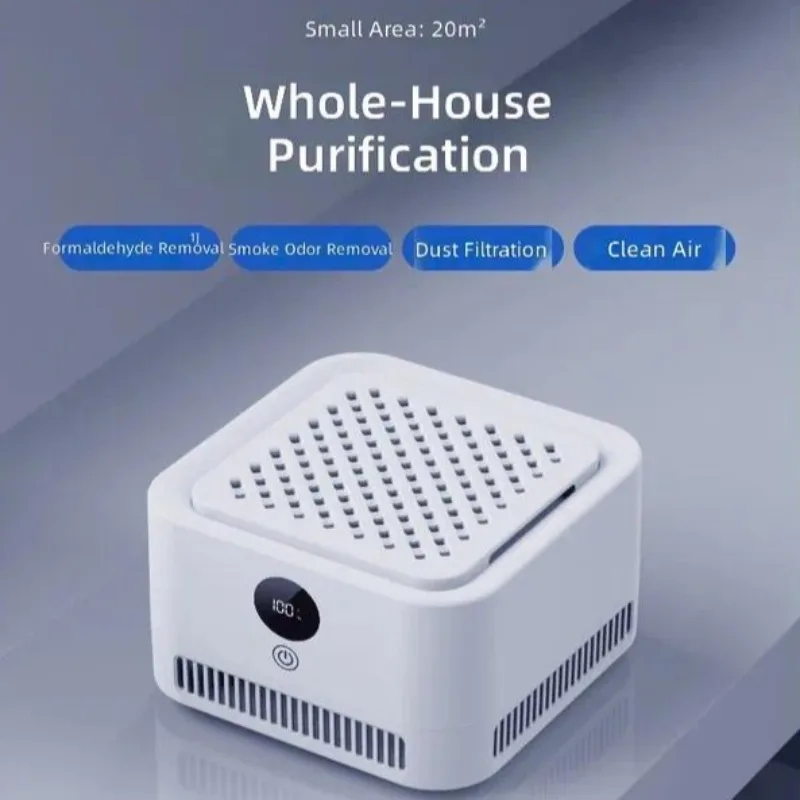 for Desktop Small Air Purifier Remove Second-hand Smoke Household Formaldehyde Odor Office Mini Negative Ion Machine