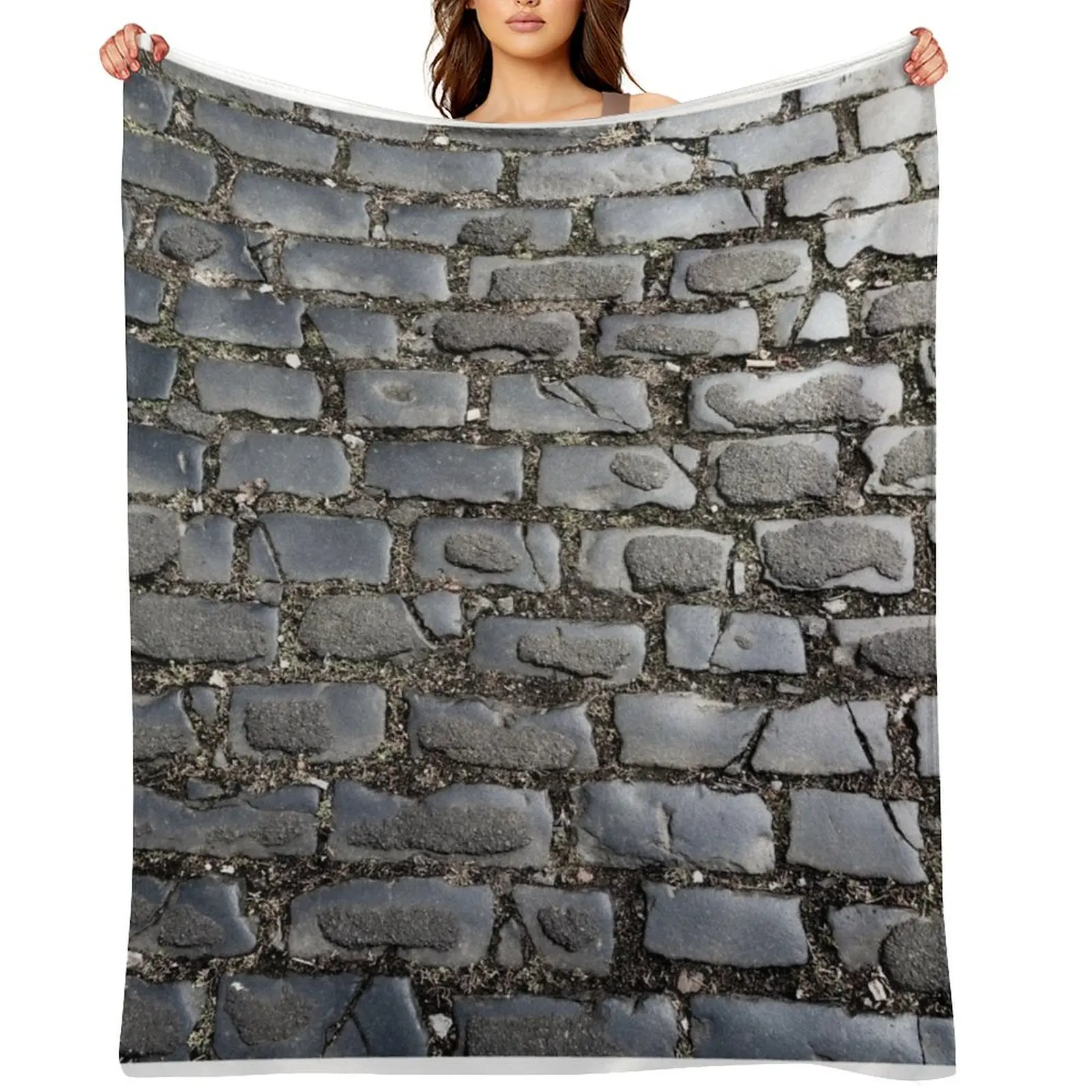 Cobbled Street Close Up Throw Blanket Fashion Sofas Heavy Personalized Gift Warm Luxury St Soft Plaid Blankets