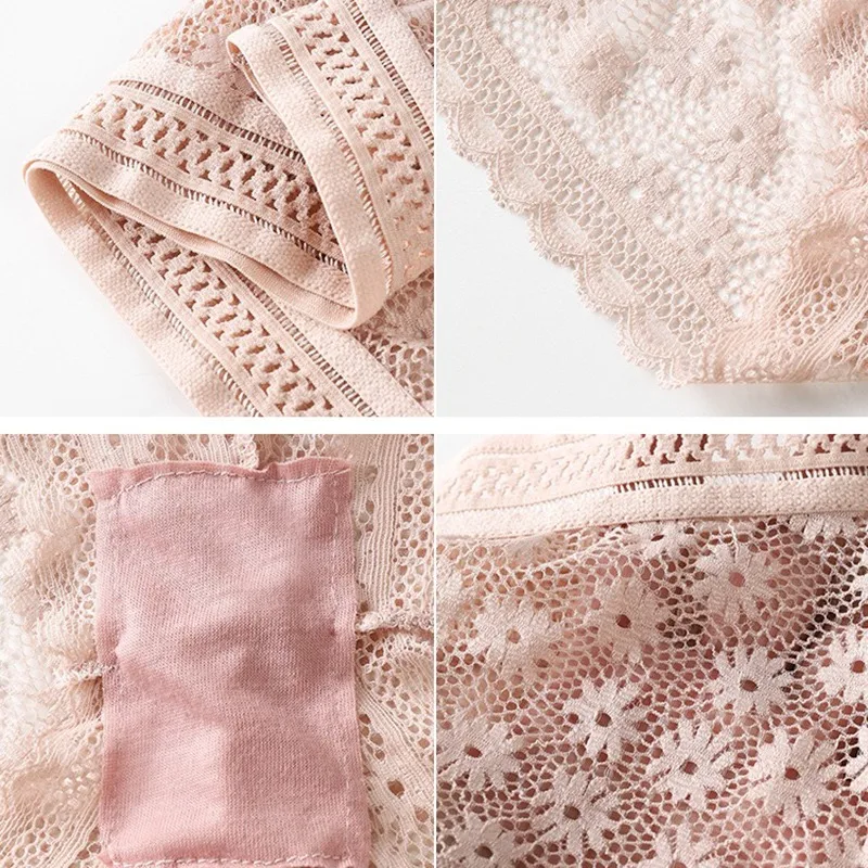 طقم حمالة صدر نسائية من الدانتيل الخلفي بدون حواف فولاذية كوب فرنسي مثلث مريح يغطي الصدر ملابس داخلية