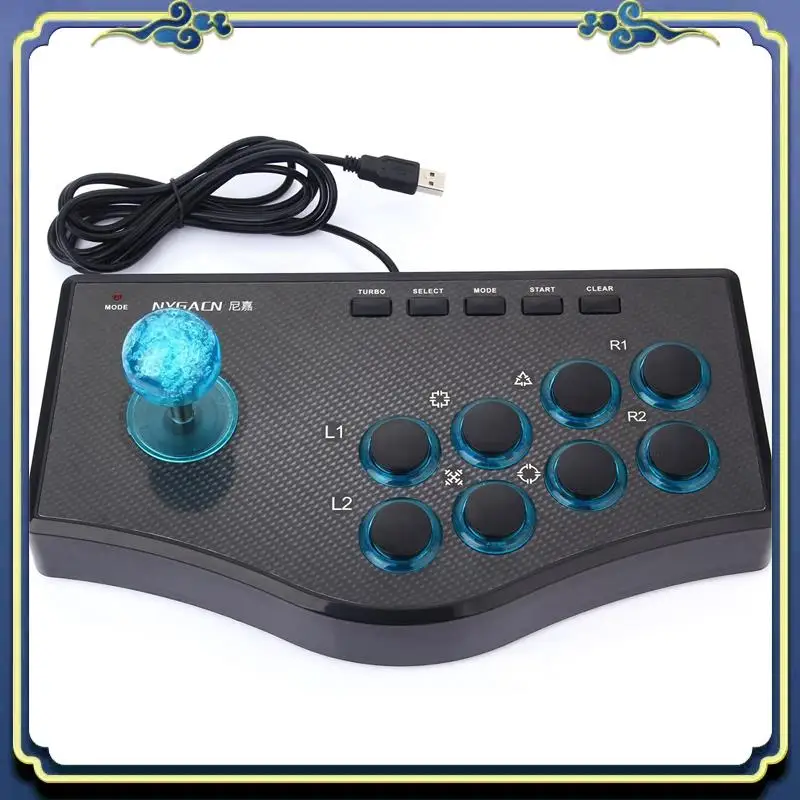 Controller di gioco cablato portatile 2X Game Rocker USB Arcade Joystick USBF Stick per console di gioco Gamepad per computer PS3