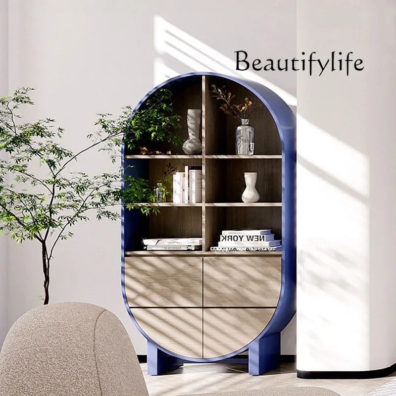 Nordic arched door display storage cabinet display surprise storage bookcase small apartment bookshelf Italian designer