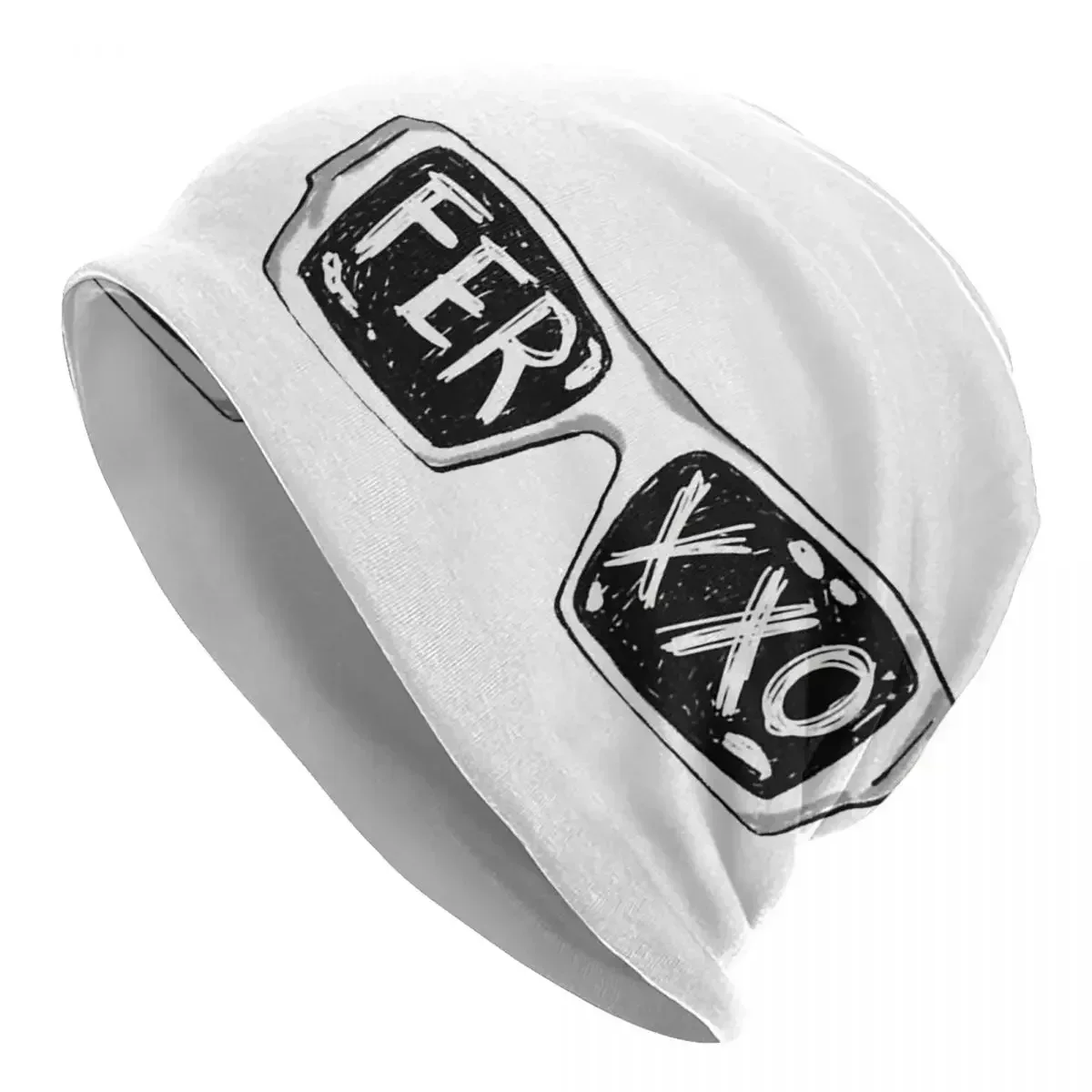 Feid Ferxxo Glasses Logo Autumn Winter Beanies Funny Beanies Cap Women Men Vintage Warm Dual-use Bonnet Knit Hat