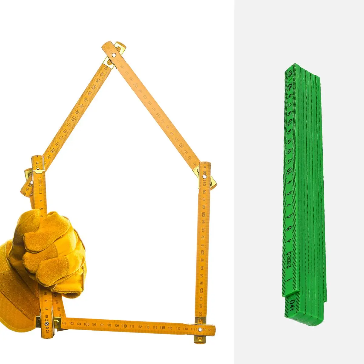 Folding Ruler 30cm Plastic Measuring Tool for Home Office School Fractions Accurate Scale Both Sides Smooth