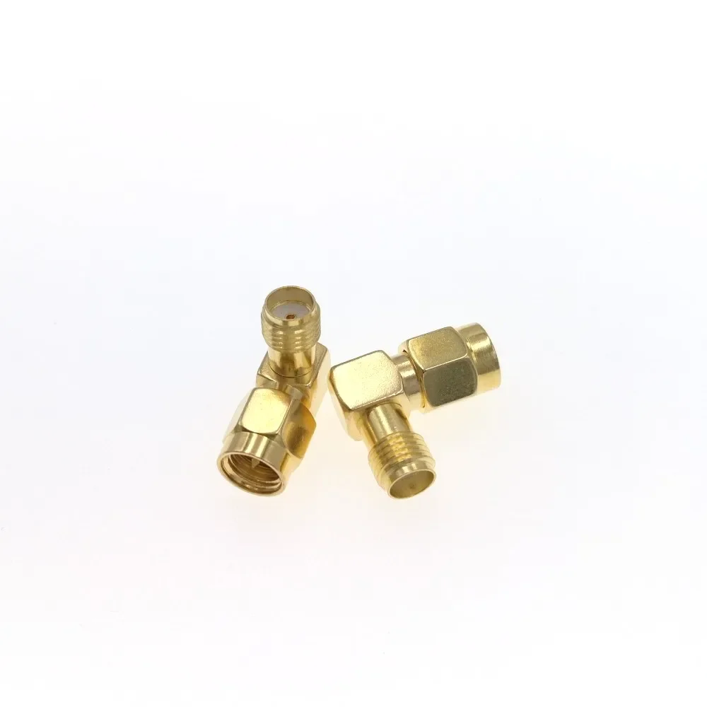 SMA Male To SMA Female Right Angle RF Connector Adapter