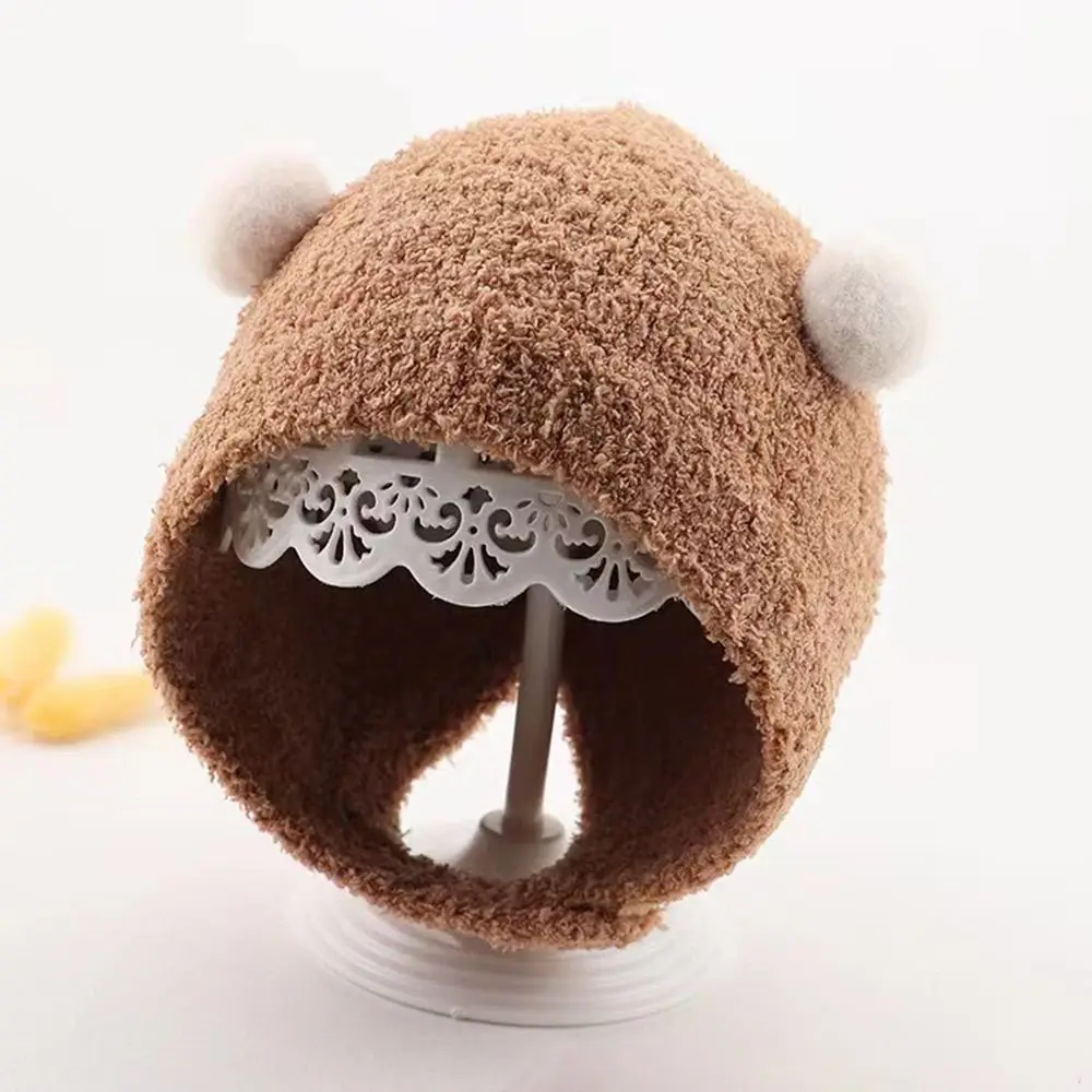 Children Plush Hat Warm Autumn Winter Hats Hip Hop Cute Baby Beanie Caps Pullover Cap Soft Warmer Bonnet Newborn Toddler