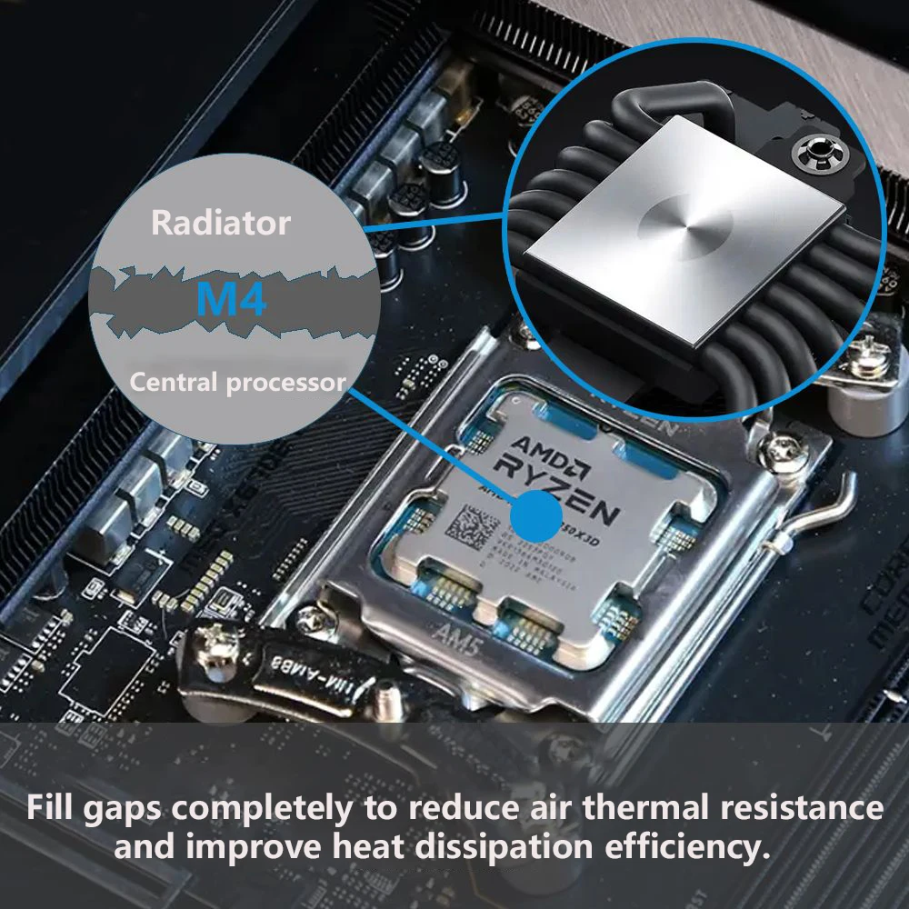 M4 Computer CPU/GPU heat-dissipation silicone grease 11.8w thermal conductive paste for efficient heat dissipation.