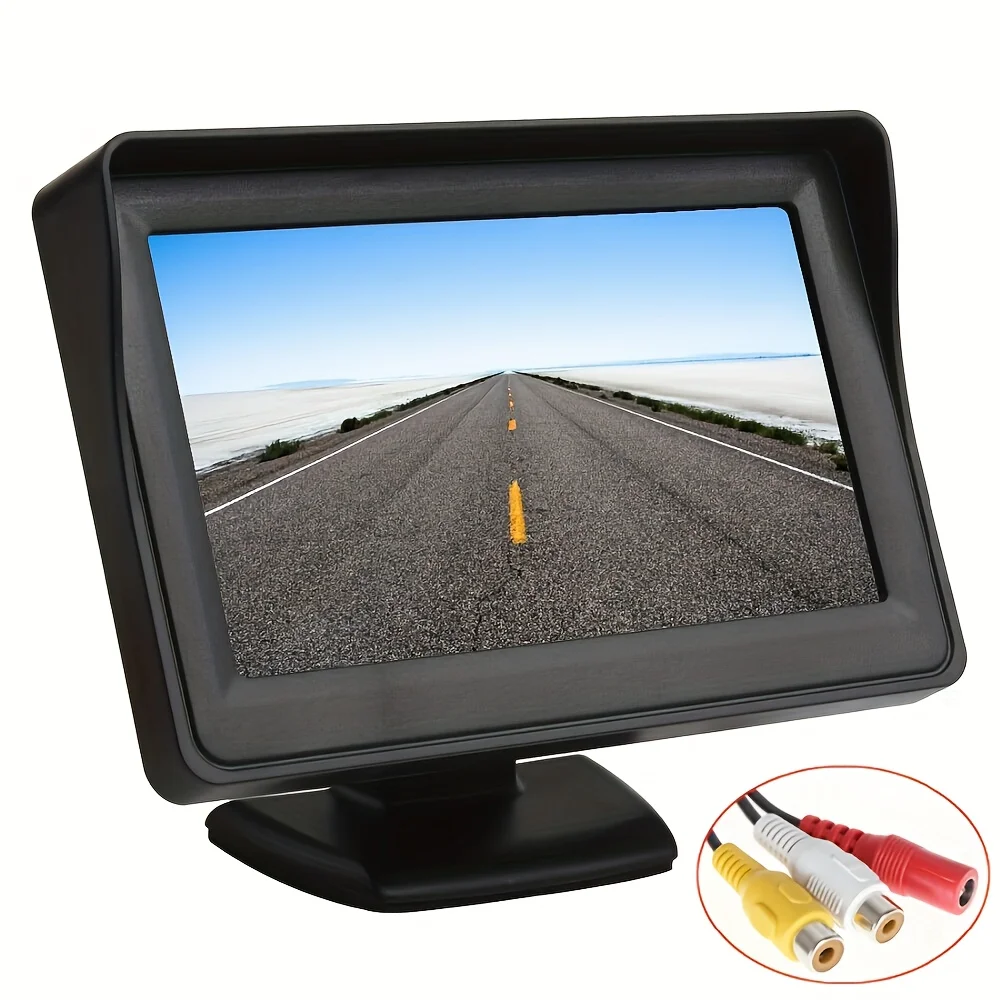 10.92cm Color TFT LCD Display Screen for Car, SUV, Van - Rear View Monitor, DC 12V Power Supply, ABS Material, Without Battery