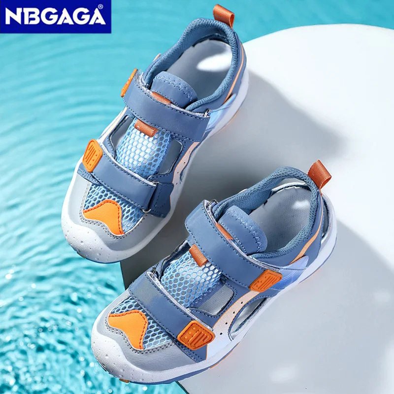 Sandal Olahraga Sejuk Musim Panas untuk Anak Laki-laki Sepatu Pantai Kasual Luar Ruangan Sandal Fashion Anak Anti-selip Nyaman