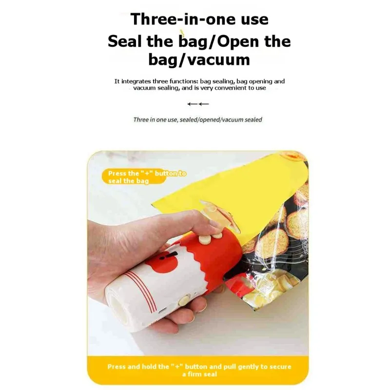 

【GARMENT】3-In-1 Mini Portable Vacuum Sealer Machine - Intelligent Food Sealer For Kitchen