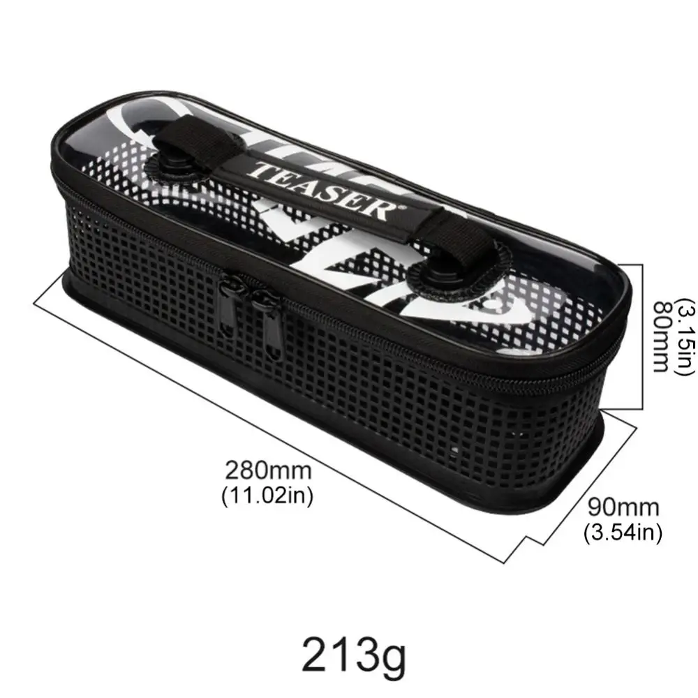 ジグメッシュバッグ-ルアー餌収納バッグ-大容量-メタルフィッシングルアー餌フックボックス-ブラックレッド-フィッシングジグバッグ
