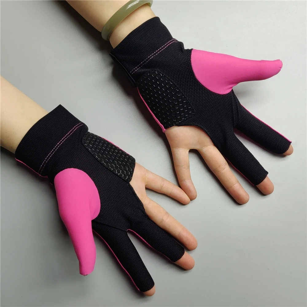 Billiard Glove Left Right Hand SPR GL Medium Size M Pool Carom 3 Fingers PINK COLOUR Pro Snooker & Billiard Accessories