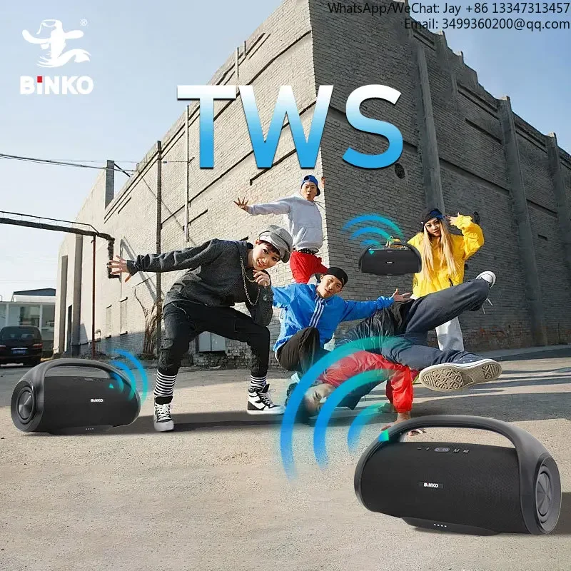 

Портативная колонка Binko Big PARTY BOX Boombox, водонепроницаемая, оригинальная, беспроводная, с батареей, OME Factory Speaker Boombox 2