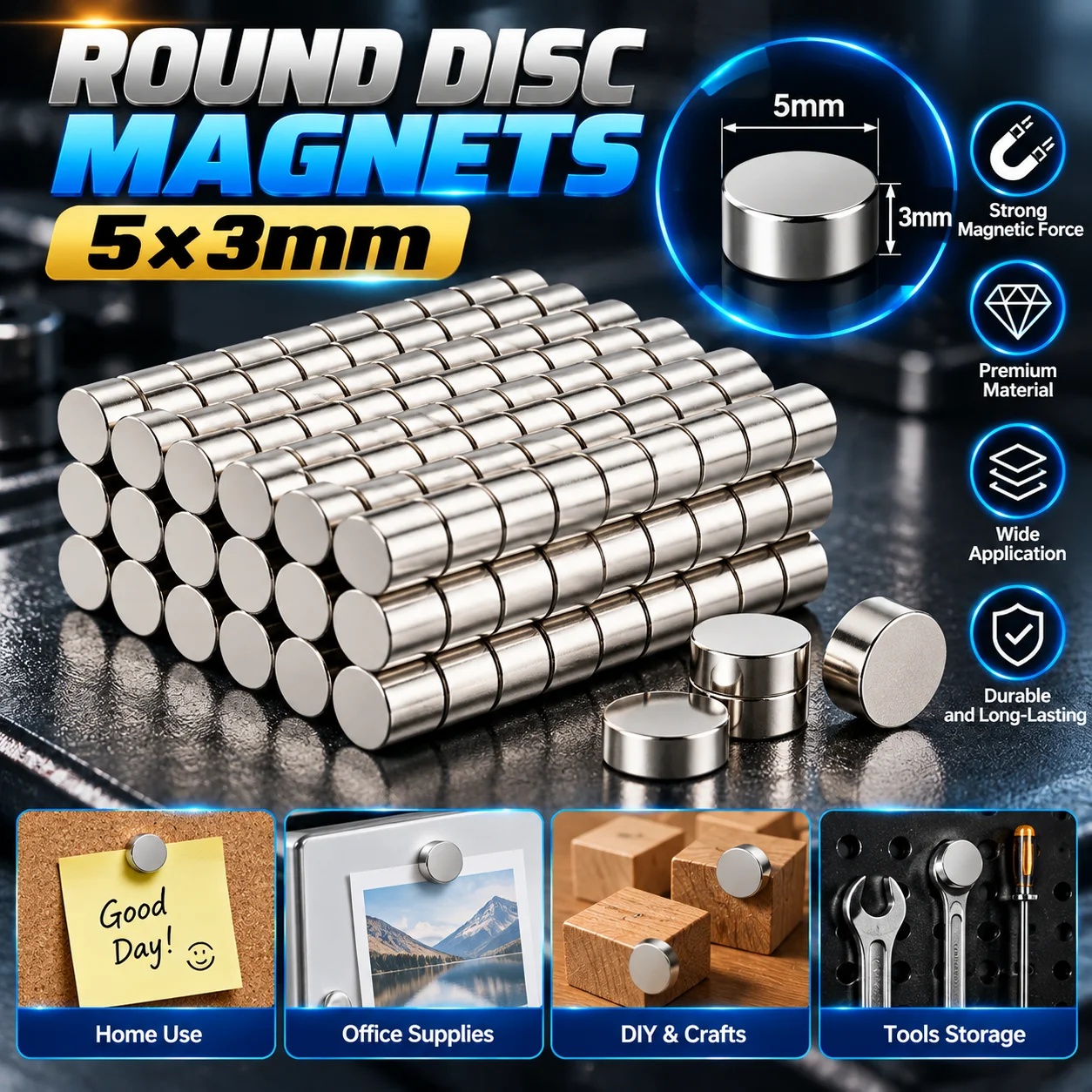 5x3mm Magnet for Robotics Drones And Advanced Hobby Applications Powerful And Compact magnet