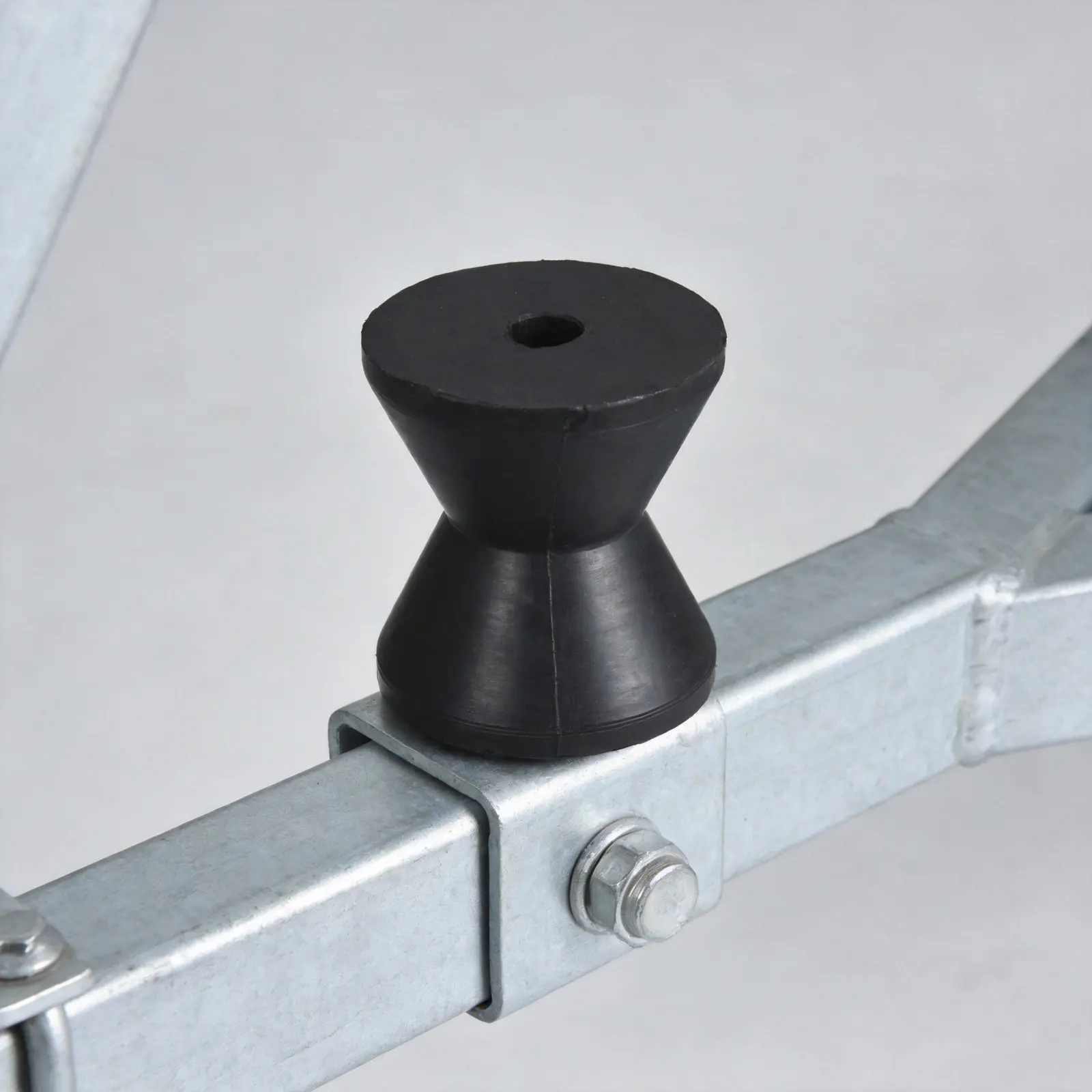 Boat Trailer Front Roller Assembly Heavy Duty Rubber 3.81x3.3x3.3 Black Stable Keel Rollers Pontoon Kayak Marine Trailer Shock