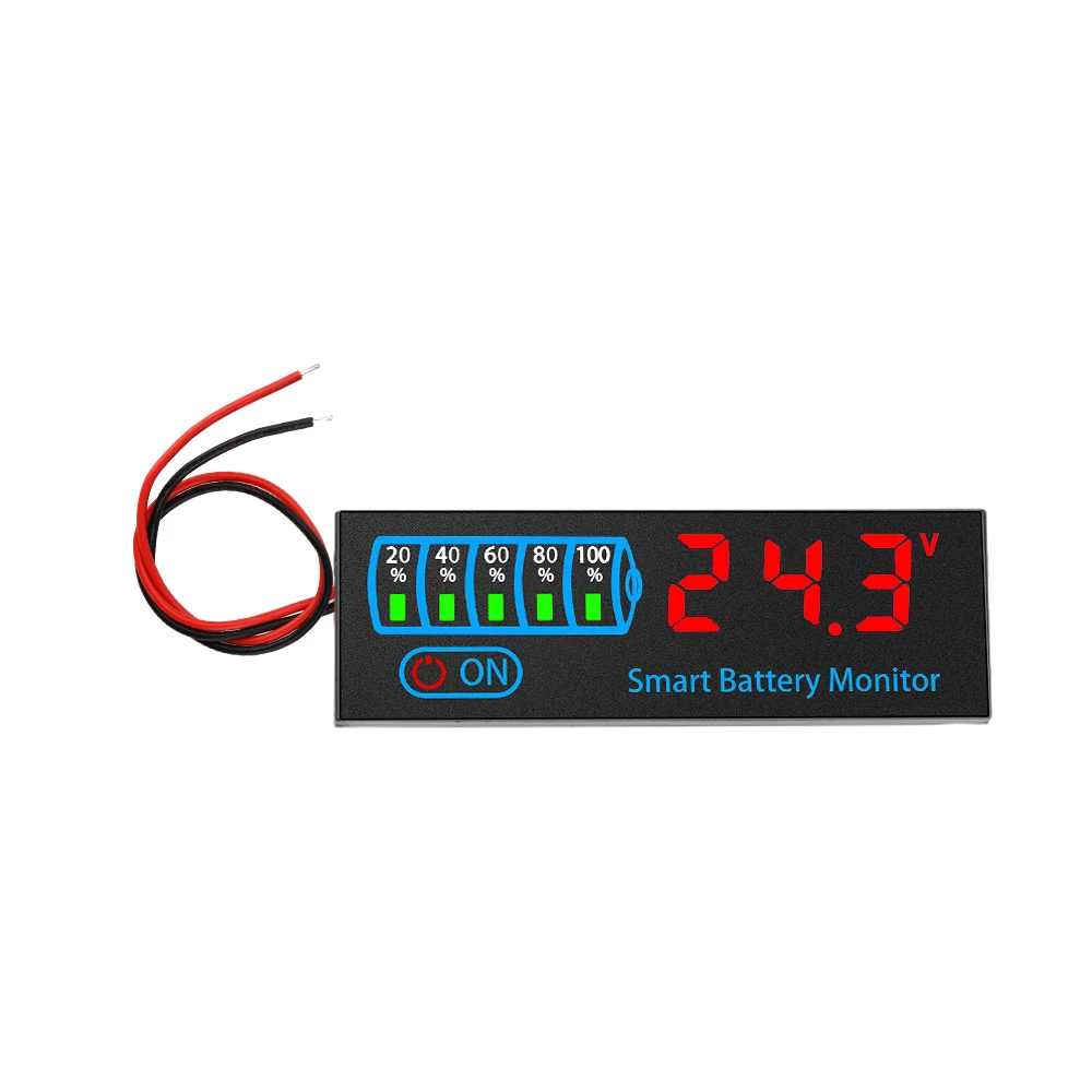 DC 7-55V Battery Level Indicator Ternary Lithium Battery Lithium Iron Phosphate Lead-Acid Battery Capacity Display Tester 3S-12S