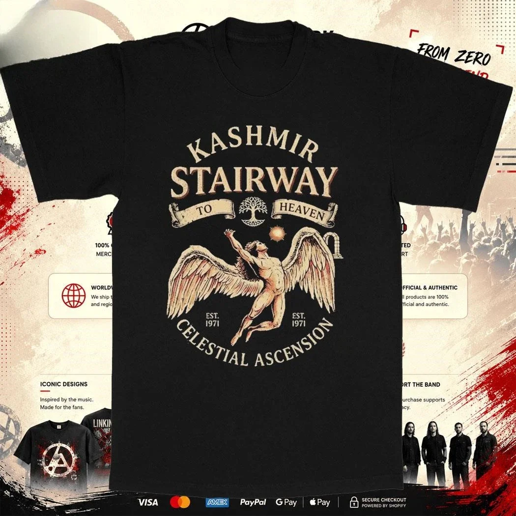 2026 Led Zeppelin Tour Concert Comfortable Rock Breathable Shirt Suitable for Fans To Wear Y2k Ins