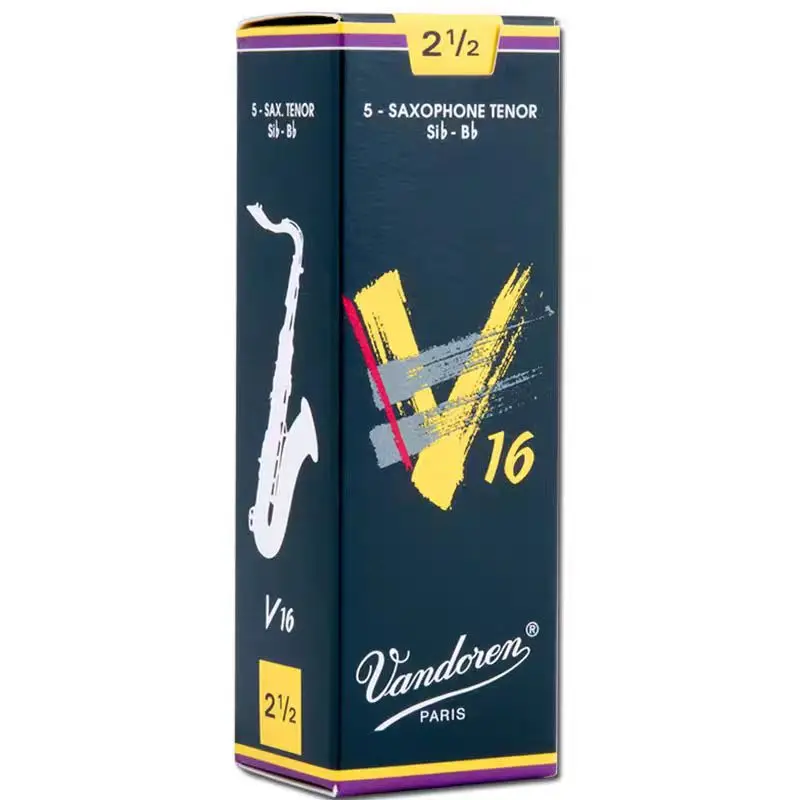 Vandoren Bb Tenor Sax V16 Reed;Box of 5,Strength 2.0 2.5 3.0 3.5,Premium Reeds