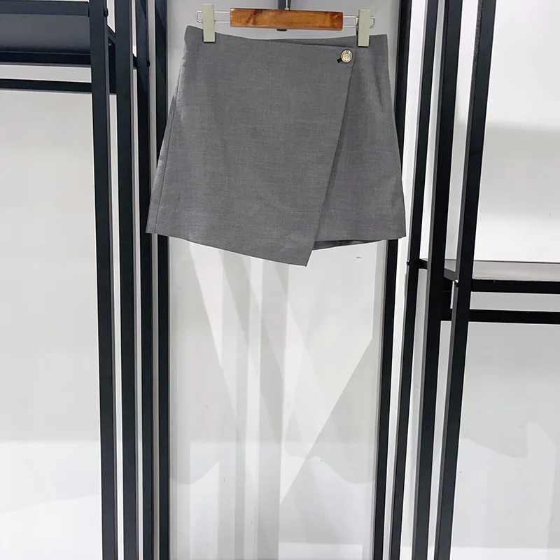 فستان بياقة قميص من قطعتين من القطن بتصميم جديد لعام 2025 مع فساتين تنورة مخططة عمودية بأحجار الراين