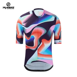 YKYWBIKE maglia da ciclismo professionale da uomo di alta qualità  estate bicicletta moda manica corta uomo camicie da bici da strada MTB abbigliamento sportivo