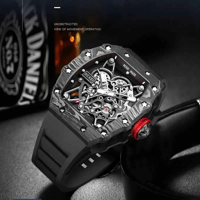 Rubber Watch Band for Richard Mille Waterproof Sweat-Proof Soft Comfortable Silicone Watch Strap Raised Mouth 25mm Wrist Strap