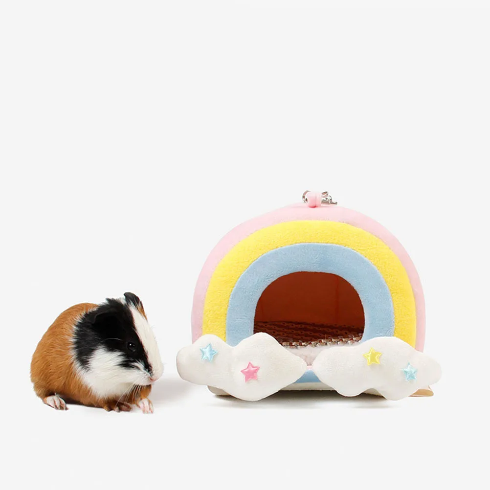 

Pet Nest For Small Animals Cozy Warm Sleeping House Windproof Comfortable Decorative Hideout Cotton Bed Hamster Winter