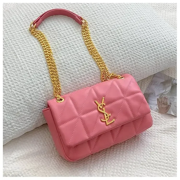 Premium 2025! Tas Selempang Modern dengan Rantai Berlian |   Tas Selempang Kotak Kecil Serbaguna Wanita Untuk Perjalanan