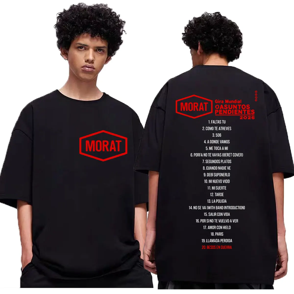 

Colombia Band Morat World Tour 2025 T-shirts Men Women Clothing Fashion Hip Hop T-shirt High Quality Cotton Short Sleeve T Shirt