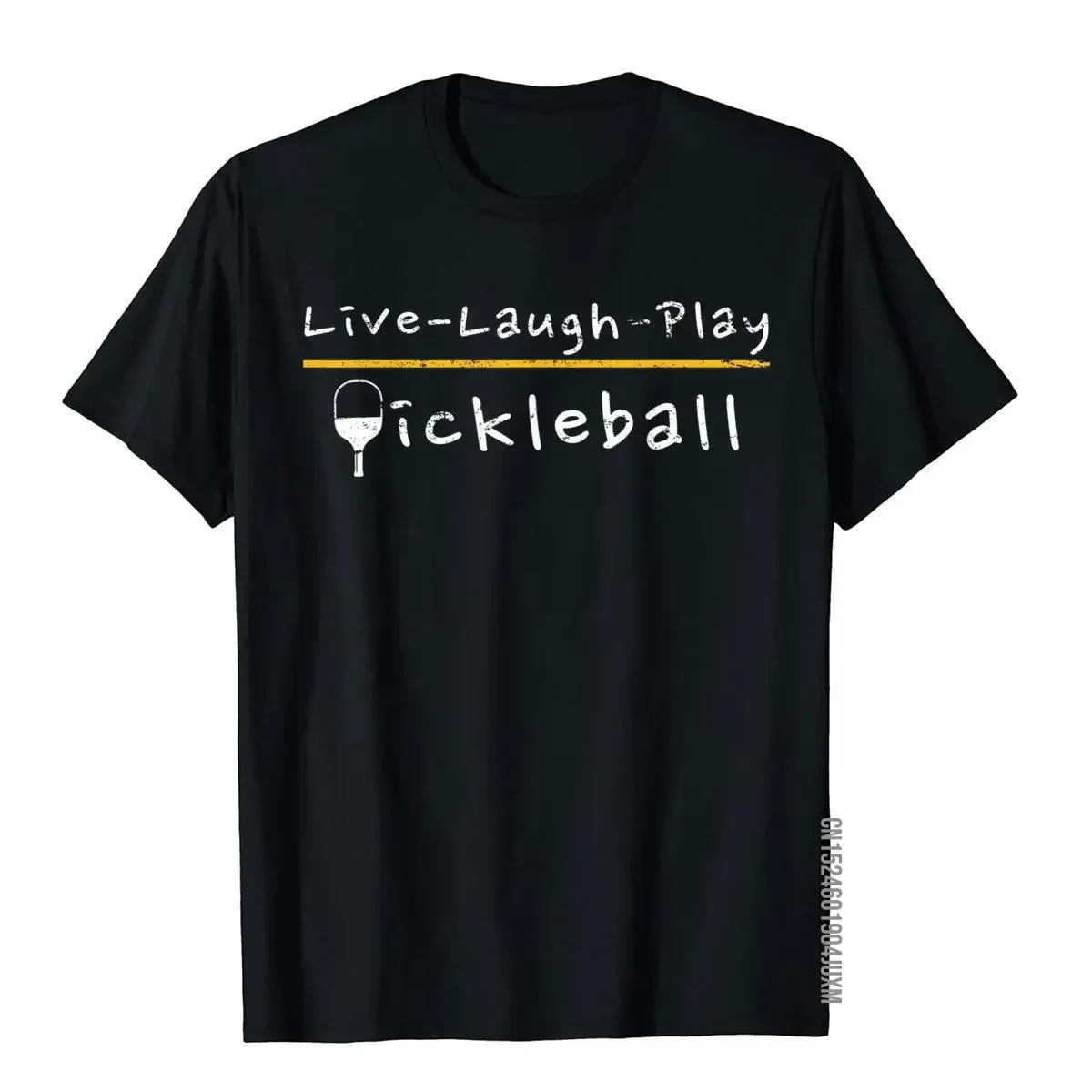 Live Laugh Play Pickleball Shirt Pickleball Gift Geek Tops Shirt Cotton Male Top T-Shirts Novelty Wholesale