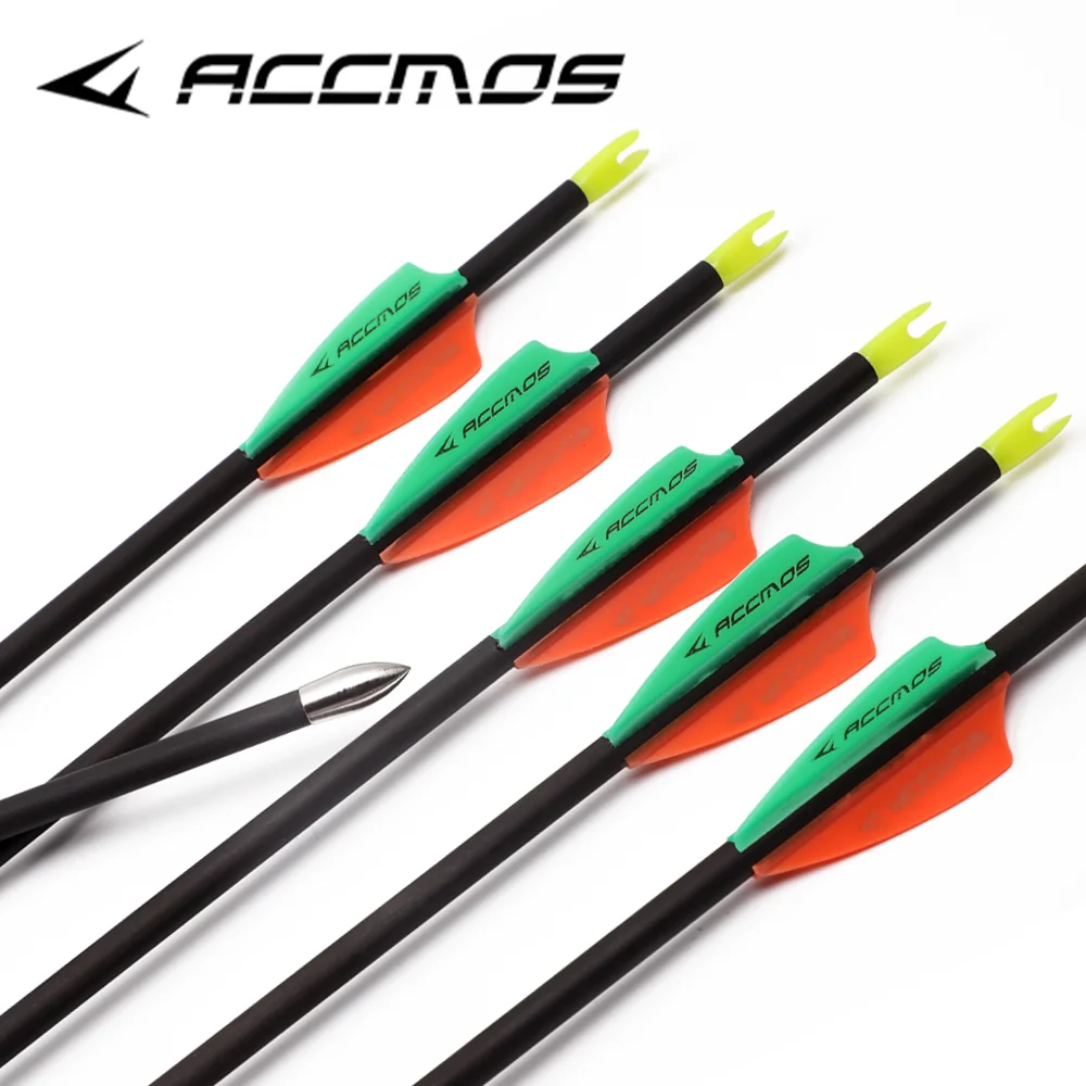 6/12pcs ID4.2mm Arrow 32in Pure Carbon Spine 300 400 500 600 700 800 900 1000 1300 1500 for Bow Archery Hunting Shooting