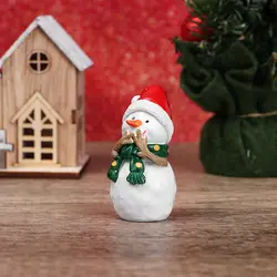 Miniature di natale figurine albero di natale babbo natale pupazzi di neve orso Micro paesaggio casa delle bambole muschio terrario fata Decor