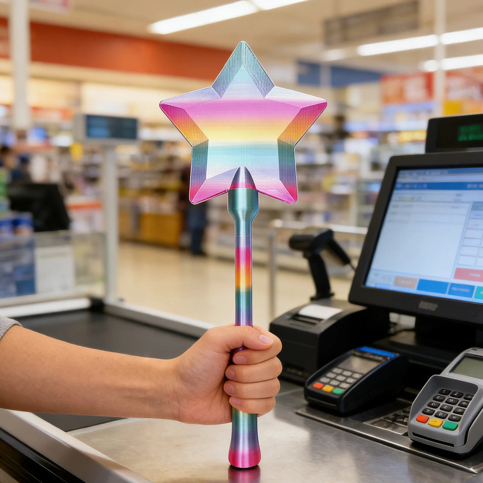 Starlight Magic-Wand Contactless Payment Cardholder For Daily Use Secure And Portable