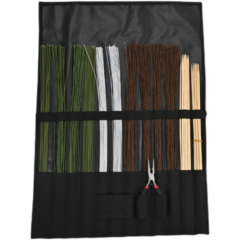 

Floral Design Accessories Flower Stem Storage Rolls Bag Floral Wire Material Package Kit