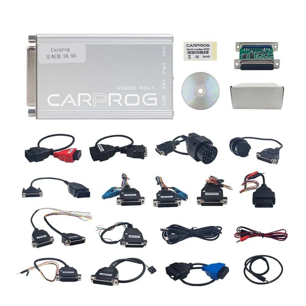 

CARPROG V10.93 Автоматический программатор ЭБУ Детектор сброса подушек безопасности Полный комплект 21 версия адаптера Работает на системе XP или Win 7 32 бит