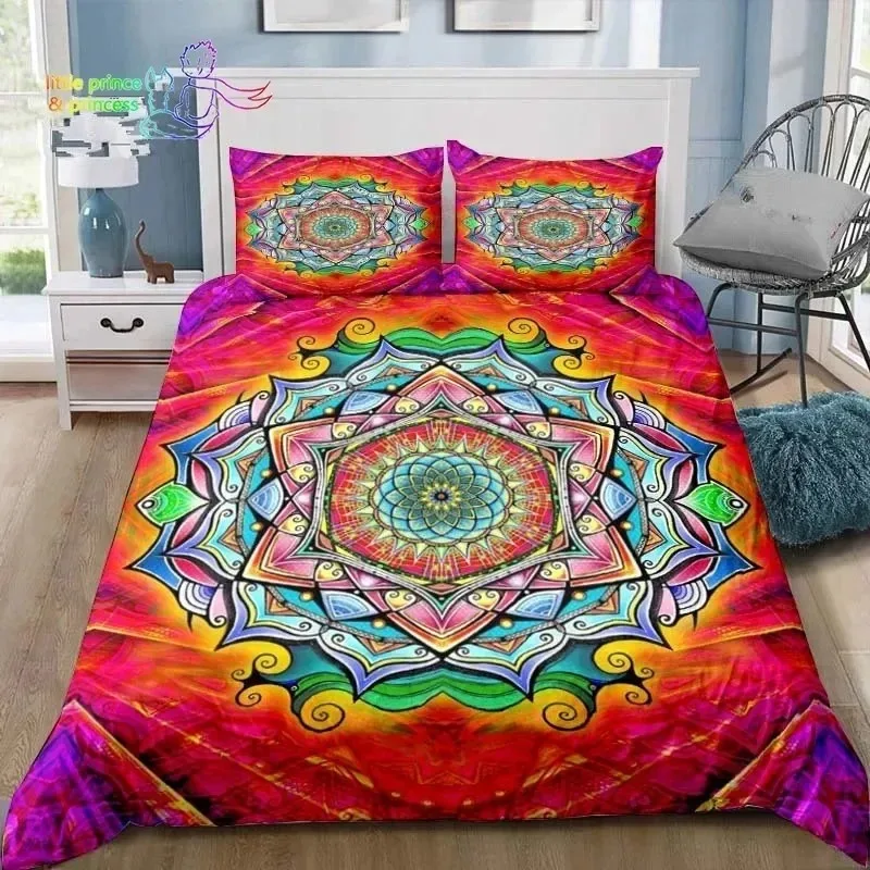 

3D Bohemian Mandala Printed Bedding Set Single Twin Full Queen King Size Bed Set Adult Kid Bedroom Bedding Gift