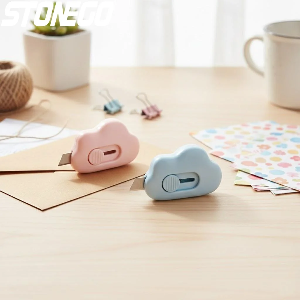 

Portable Mini Cloud Letter Opener Paper Cutter Craft Knife Unpacking Tool for Office Supplies Art Stationery Cutting