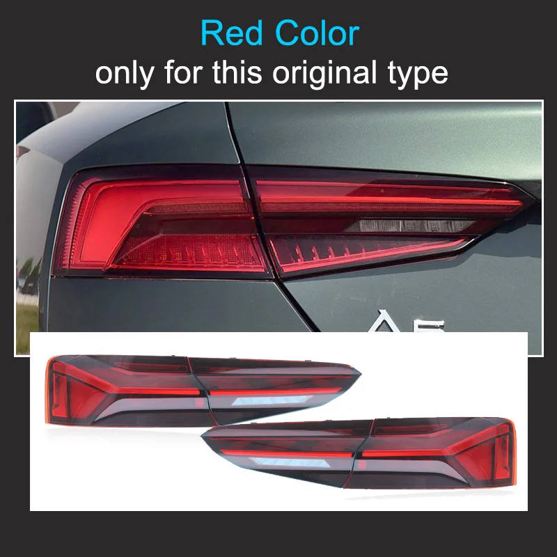 1 Pair LED Tail Light Assembly for Audi A5 2017 2018 2019 2020