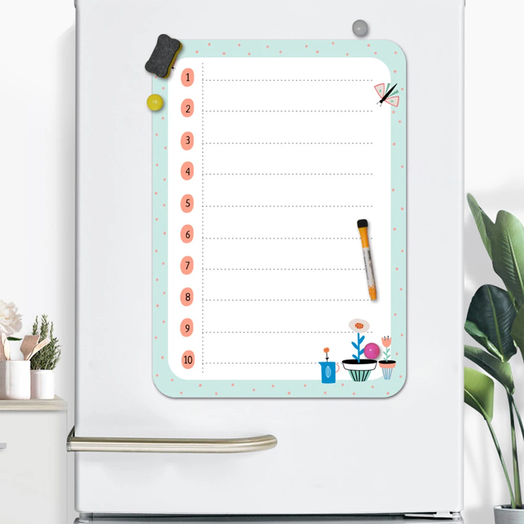 1pcs Magnetic Whiteboard Fridge Magnets Schedule Fridge Planner Writing Record Message Board Remind Memo Kitchen Notice Board