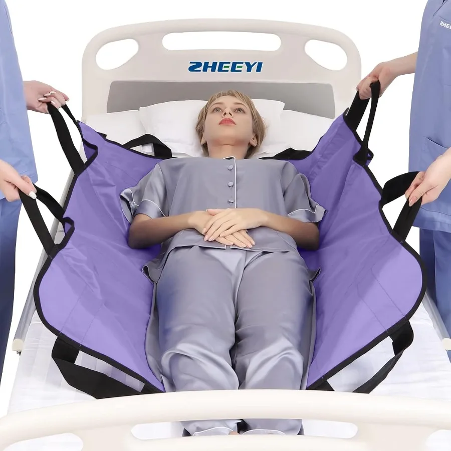 

Positioning Bed Pad with Reinforced Handles 43" x 36" Patient Transfer Sheet Aid Assistant for Body Lifting Turning Repositioni
