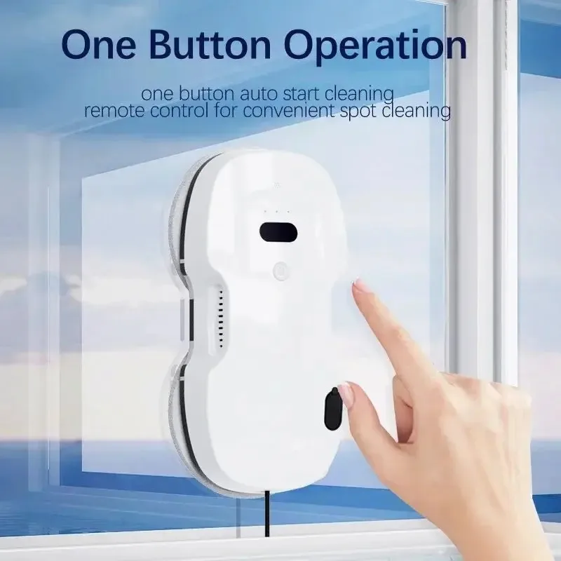 DIVEDEER High Suction Smart Window Cleaning Robot Electric Water Spray Window Cleaner Robot Anti-falling Vacuum Cleaner