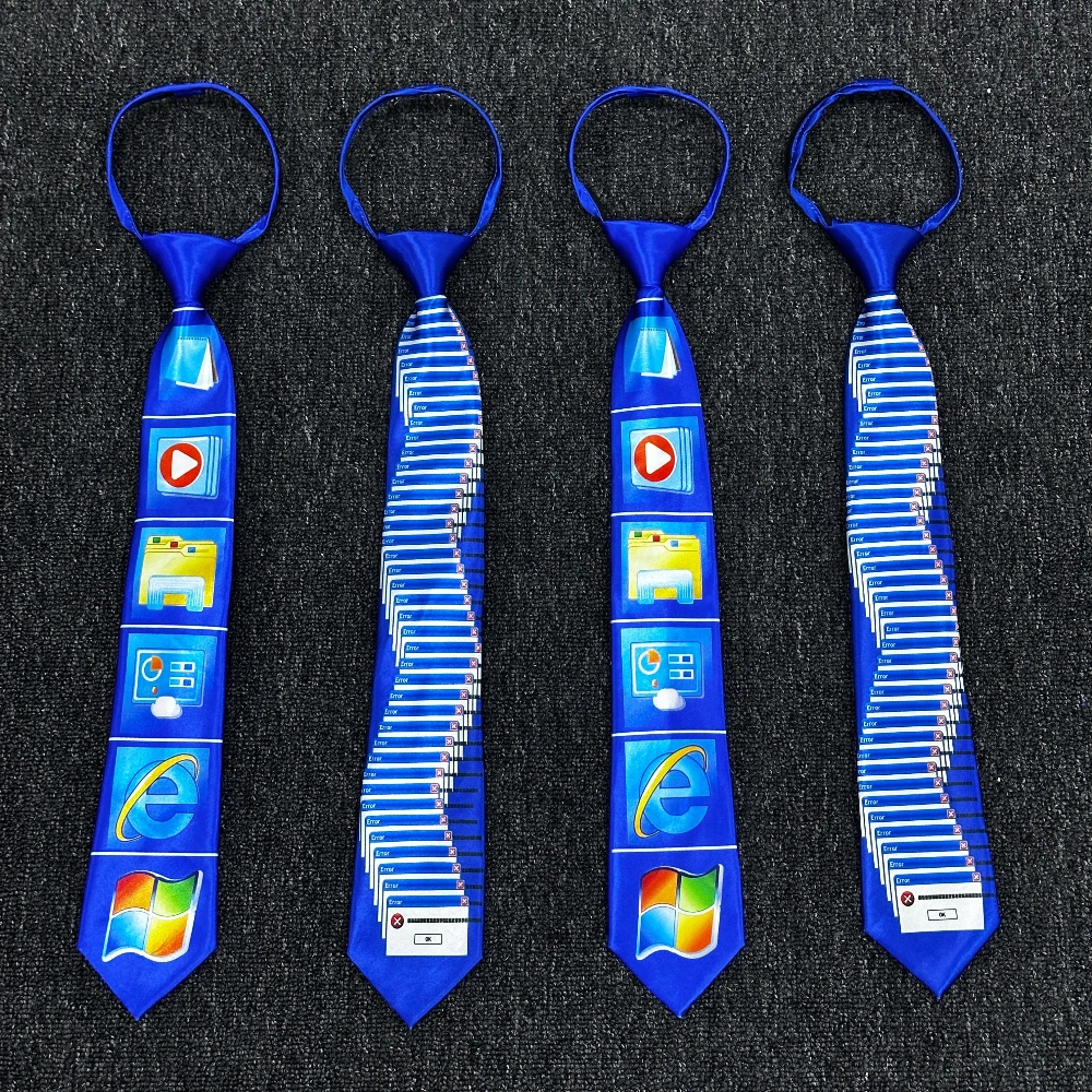 Vintage Stylish Trendy Unisex Tie Quirky Fun Street Punk Style Ins Tie Y2K Creative Niche Personalized Accessories
