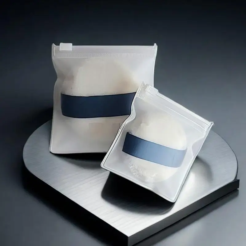 

5 Pcs Waterproof Anti-Oxidation Powder Puff Dust Bag Zipper Pouches Jewelry Storage Bag Transparent Protective Case